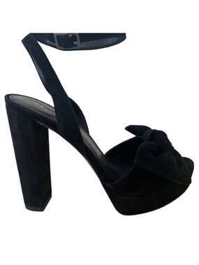NWOT Pella Moda Black Suede Heels - Size 6.5